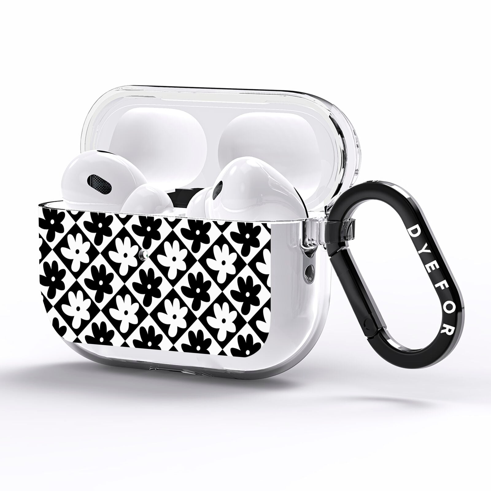 Check Flower AirPods Pro Clear Case Side Image