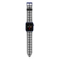 Check Flower Apple Watch Strap with Blue Hardware