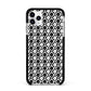 Check Flower Apple iPhone 11 Pro Max in Silver with Black Impact Case