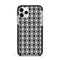 Check Flower Apple iPhone 11 Pro in Silver with Black Impact Case