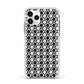 Check Flower Apple iPhone 11 Pro in Silver with White Impact Case