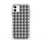Check Flower Apple iPhone 11 in White with White Impact Case