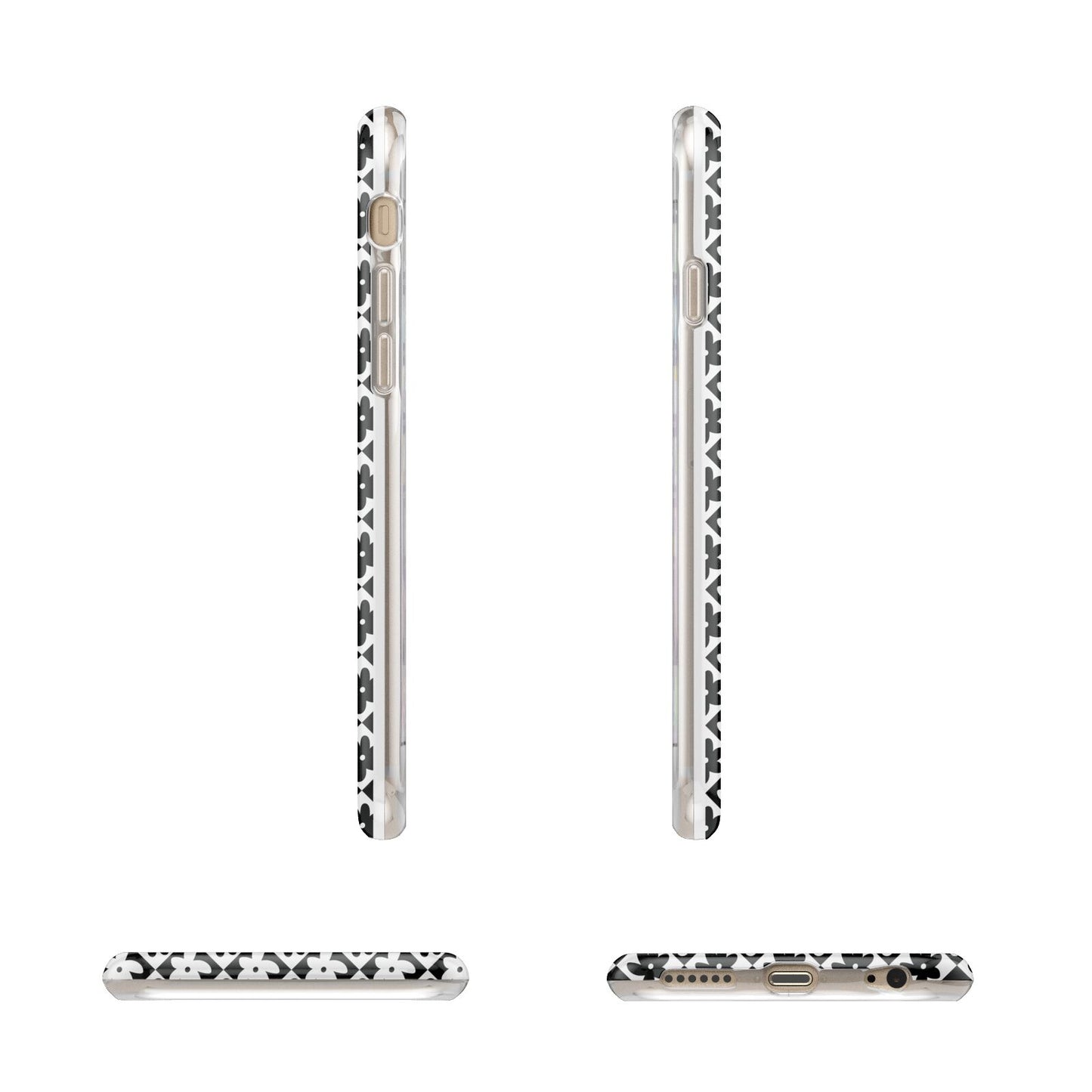 Check Flower Apple iPhone 6 3D Wrap Tough Case Alternative Image Angles