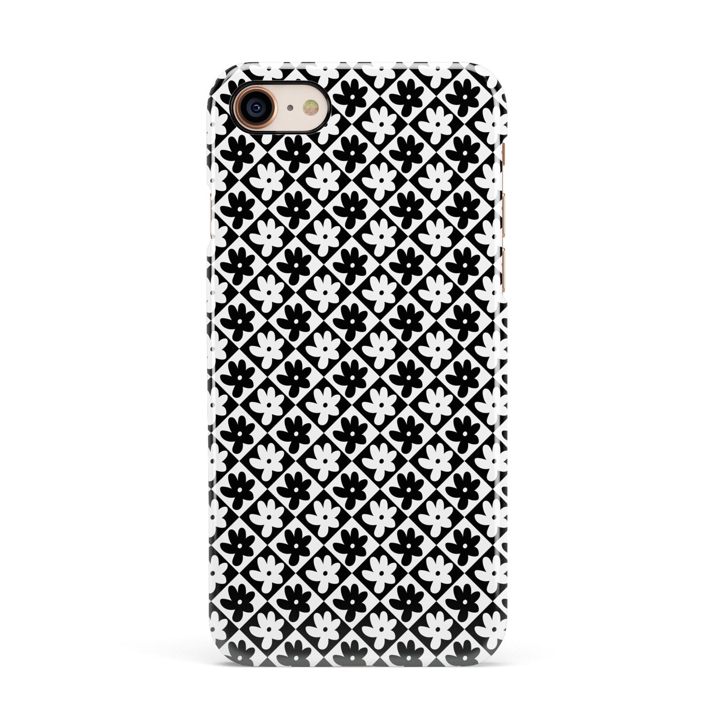 Check Flower Apple iPhone 7 8 3D Snap Case