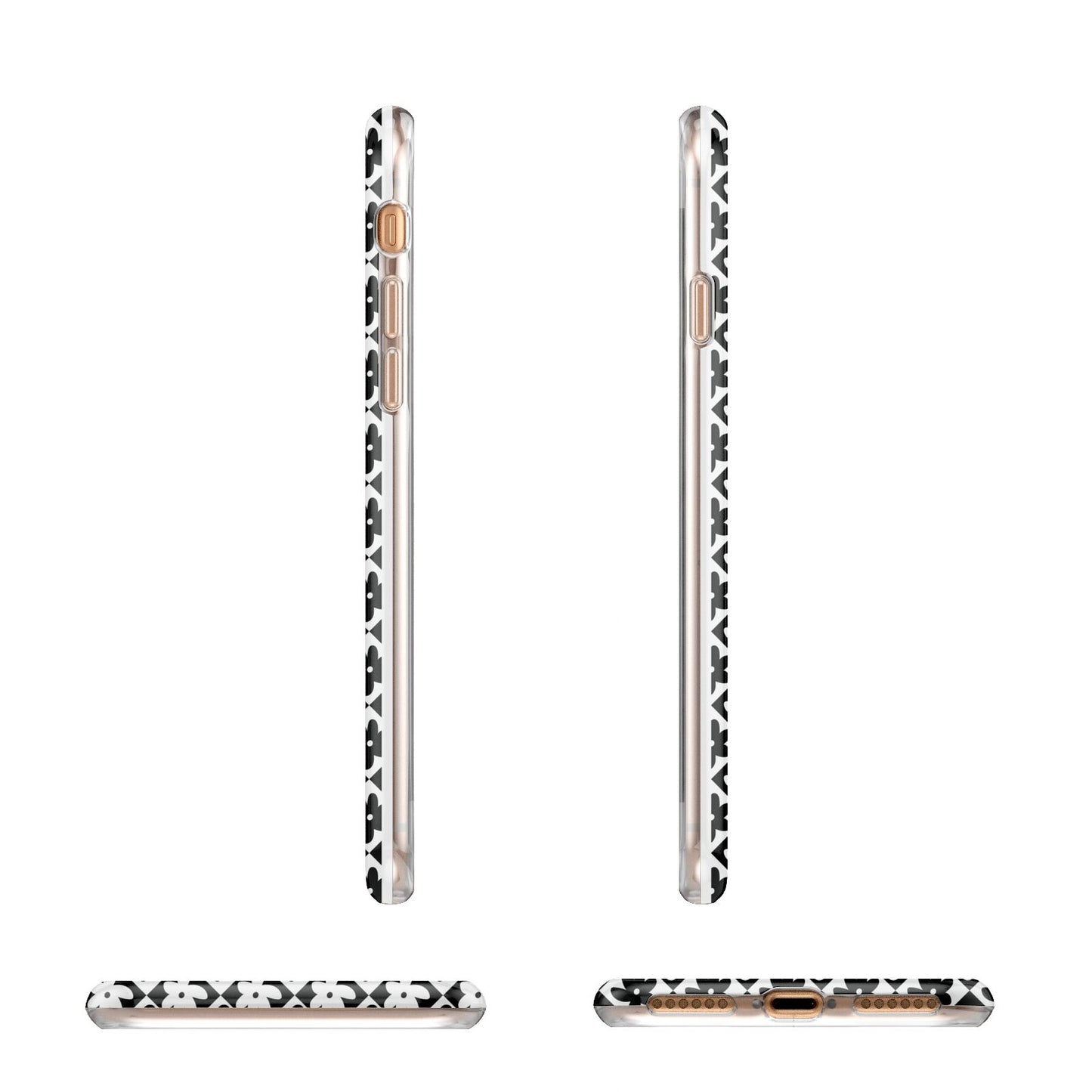 Check Flower Apple iPhone 7 8 3D Wrap Tough Case Alternative Image Angles