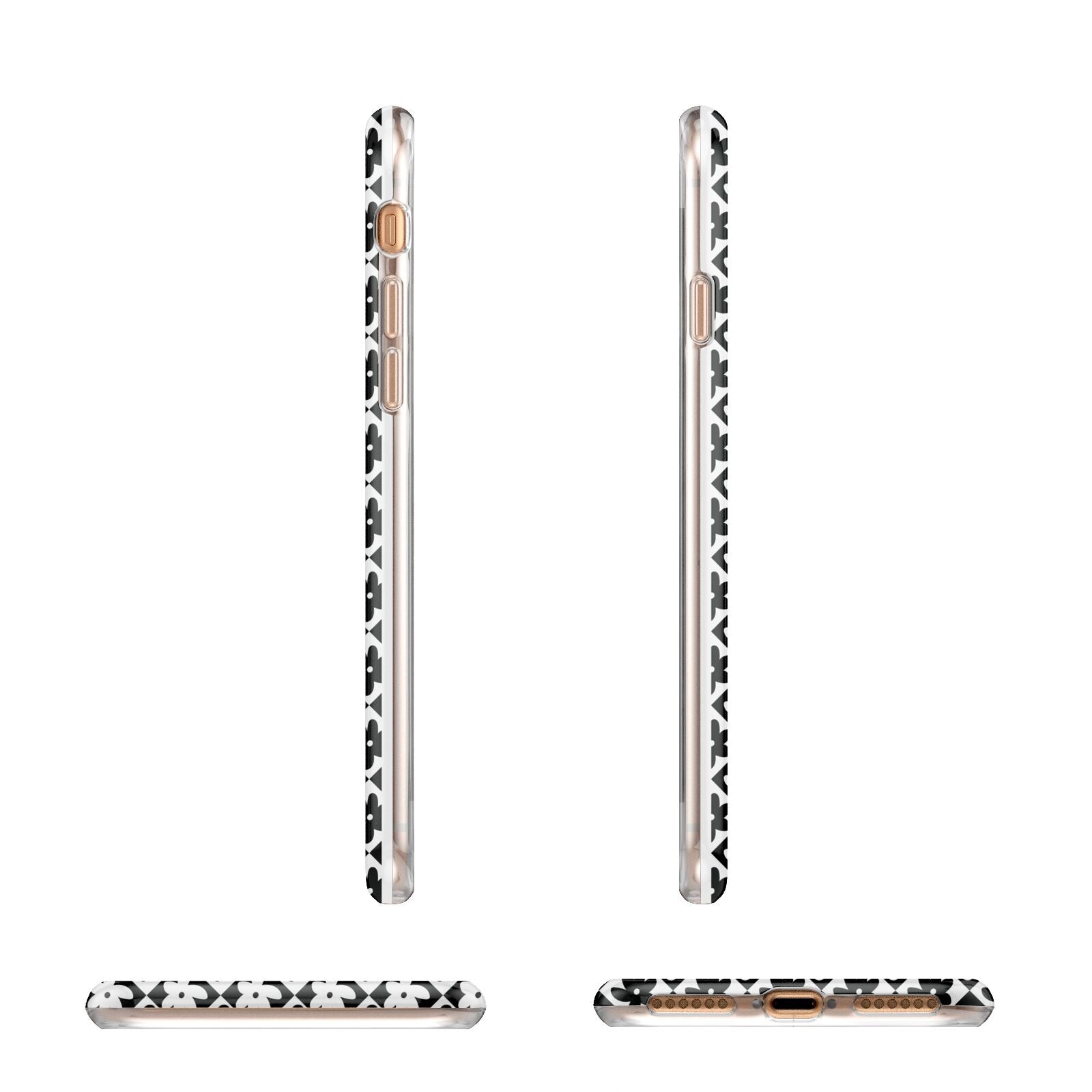 Check Flower Apple iPhone 7 8 3D Wrap Tough Case Alternative Image Angles