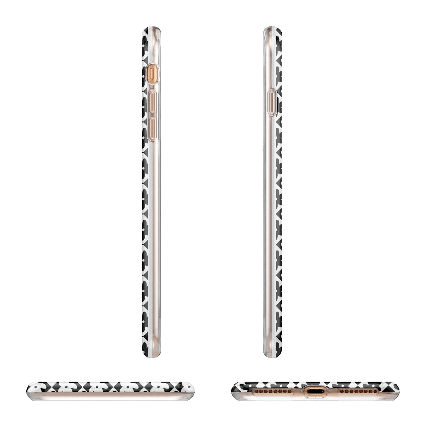 Check Flower Apple iPhone 7 8 Plus 3D Wrap Tough Case Alternative Image Angles