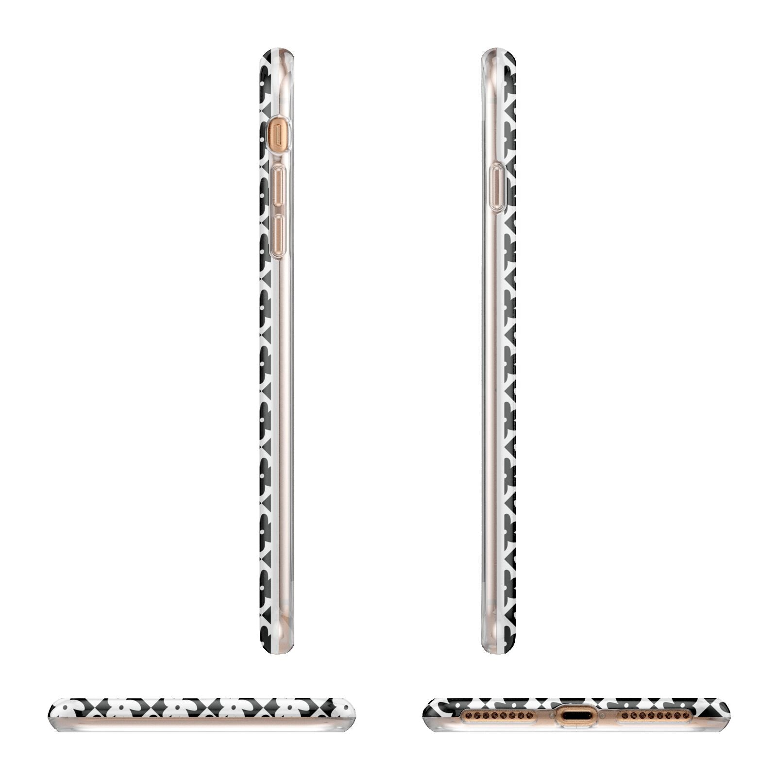 Check Flower Apple iPhone 7 8 Plus 3D Wrap Tough Case Alternative Image Angles