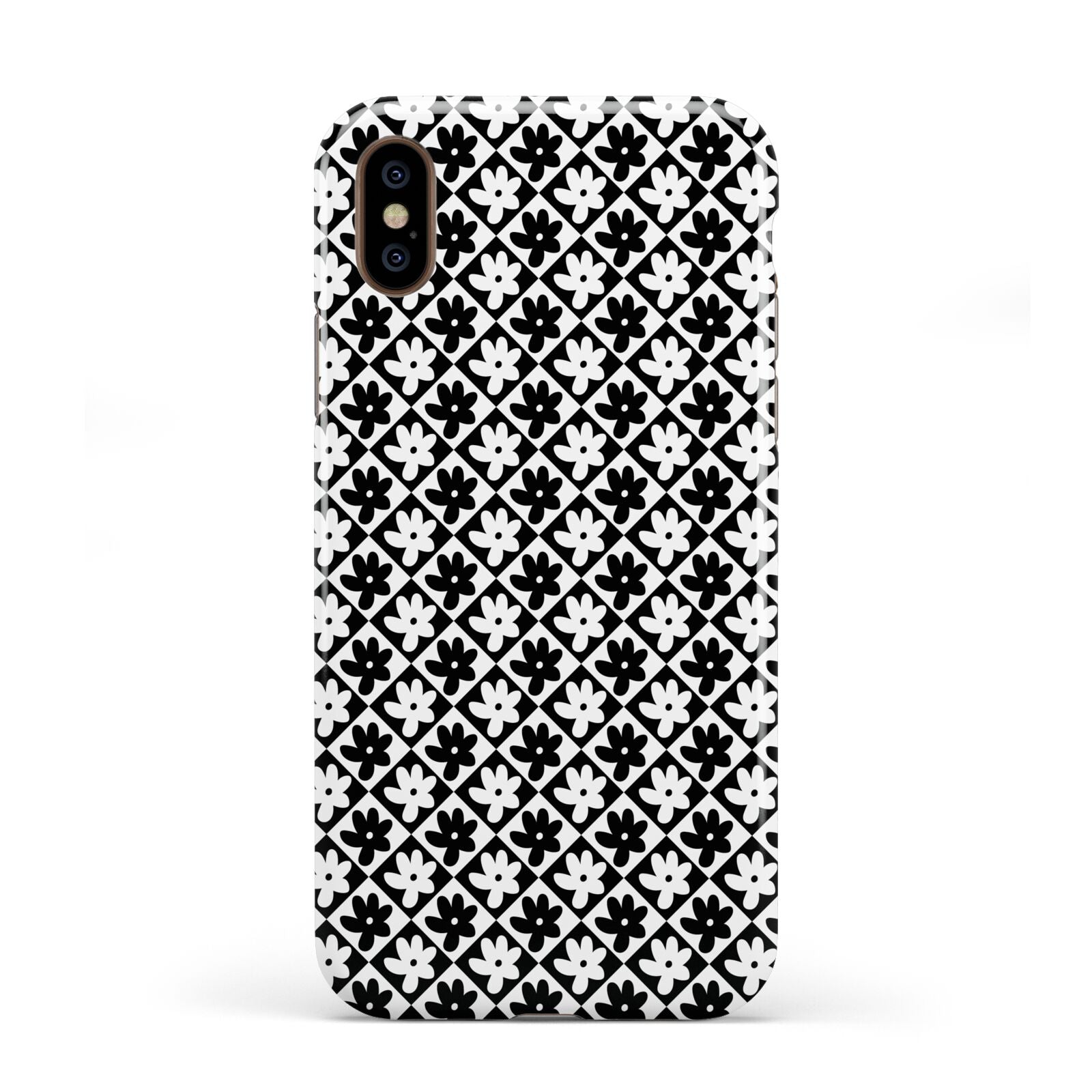 Check Flower Apple iPhone XS 3D Tough