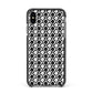 Check Flower Apple iPhone Xs Max Impact Case Black Edge on Black Phone