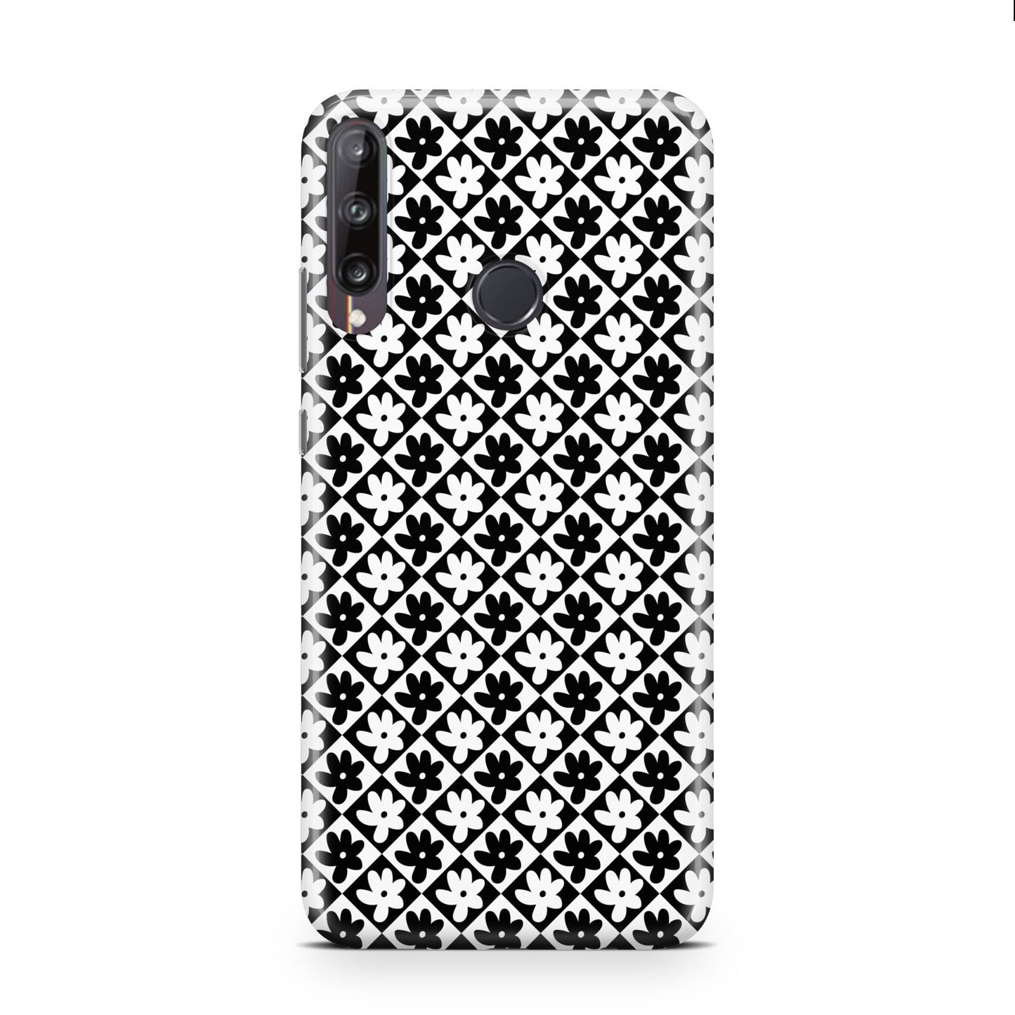 Check Flower Huawei P40 Lite E Phone Case