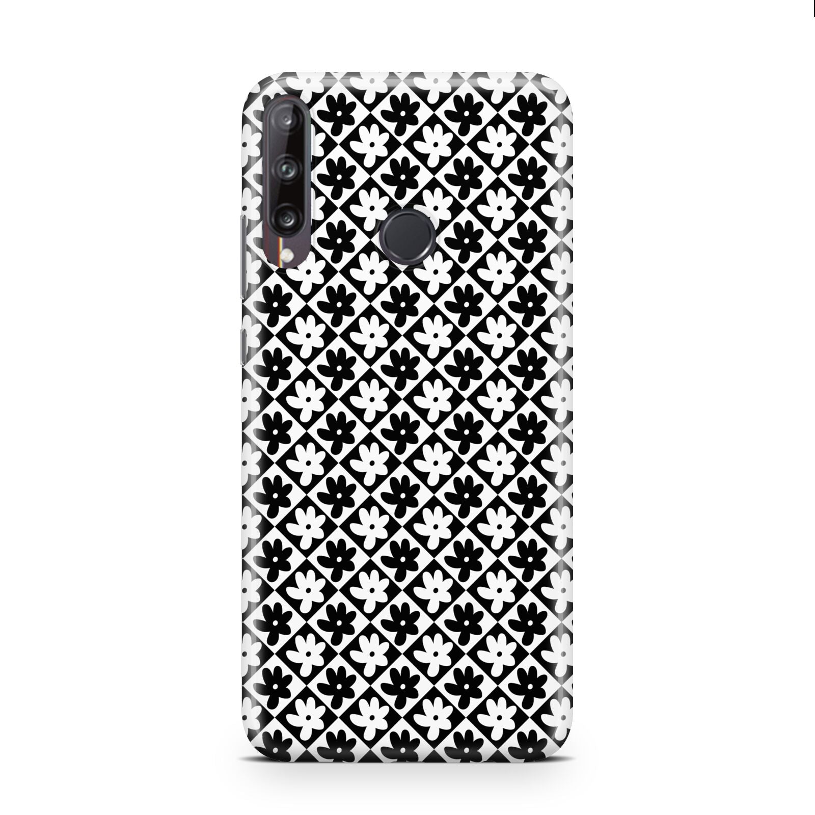 Check Flower Huawei P40 Lite E Phone Case