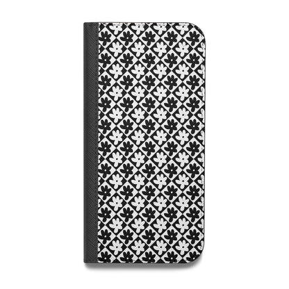 Check Flower Vegan Leather Flip Samsung Case