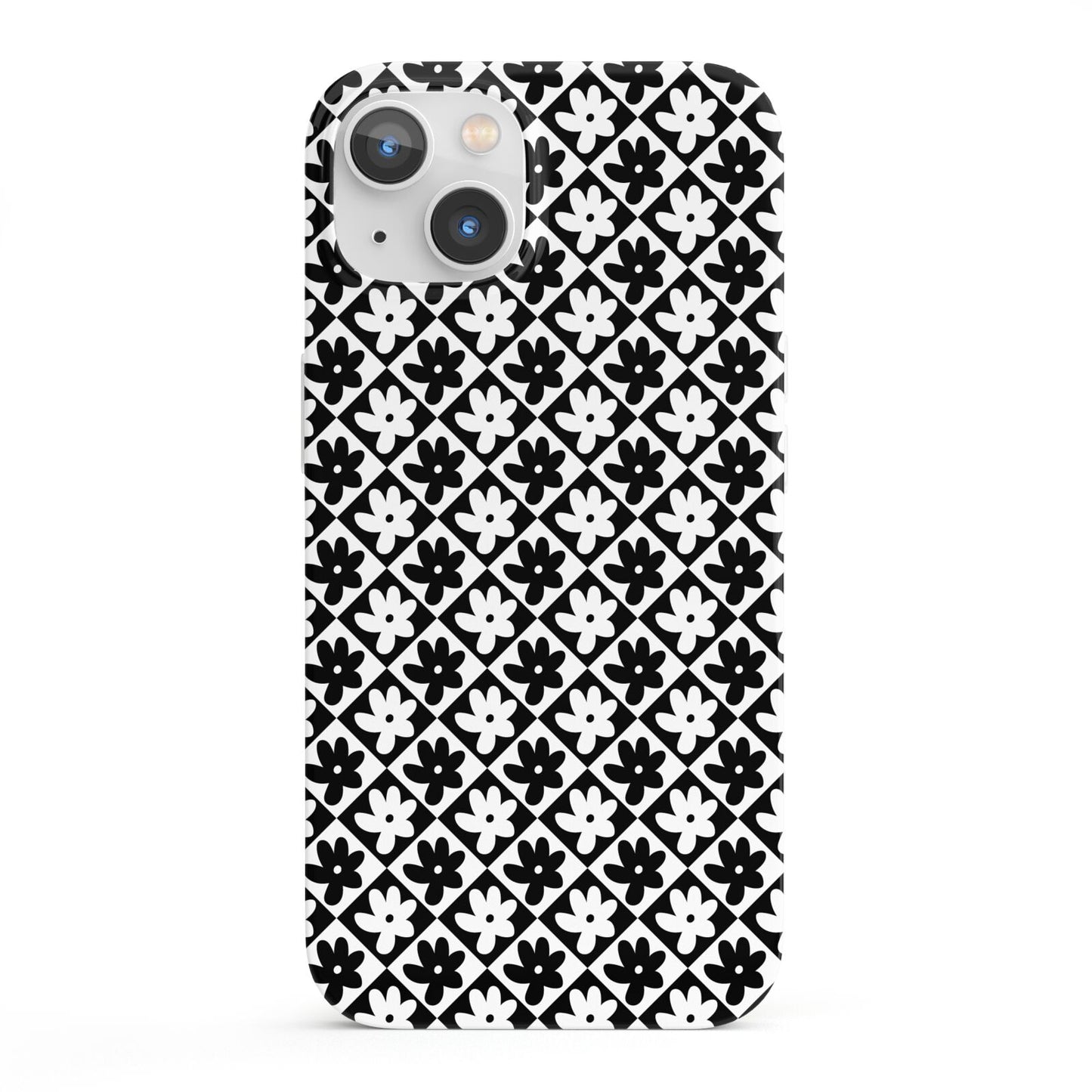 Check Flower iPhone 13 Full Wrap 3D Snap Case