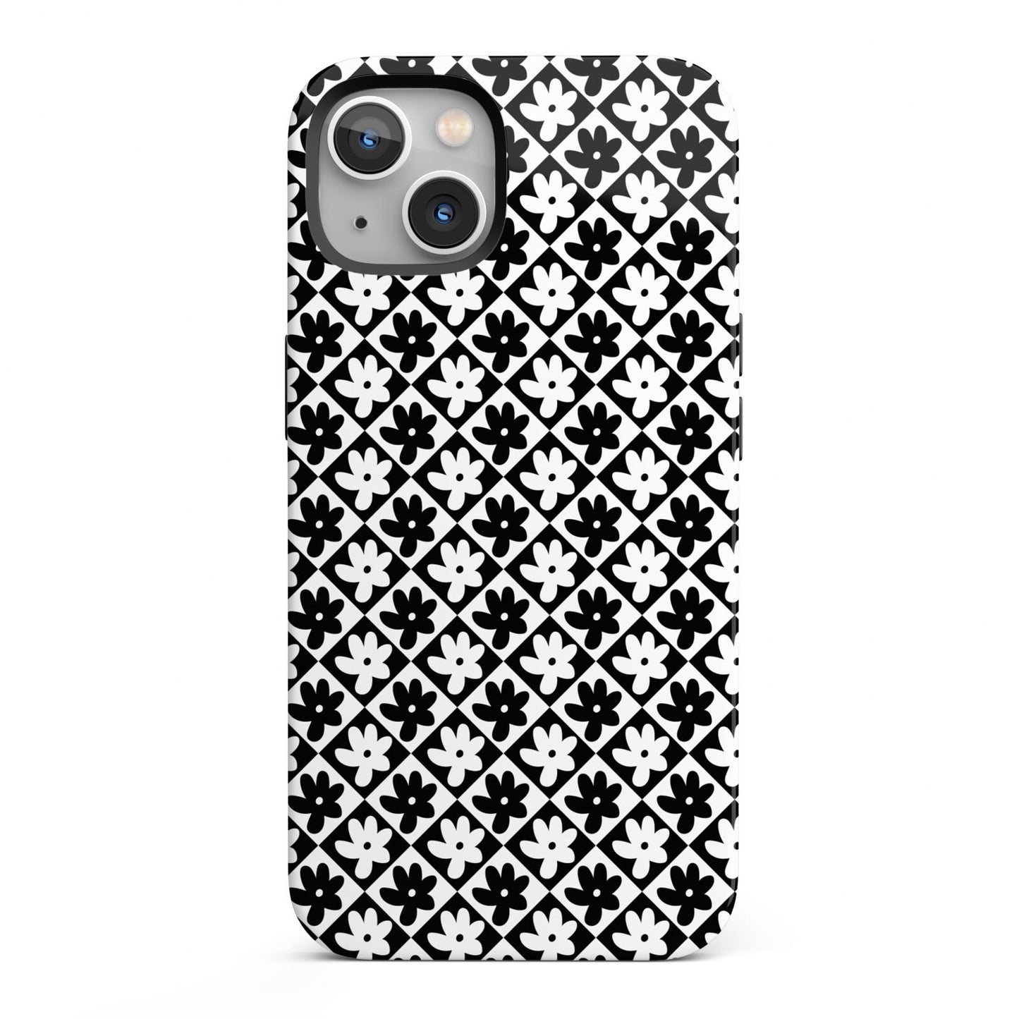 Check Flower iPhone 13 Full Wrap 3D Tough Case