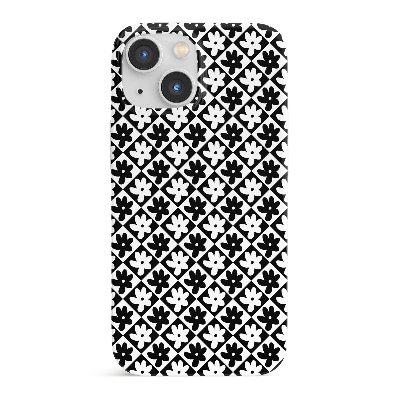 Check Flower iPhone 13 Mini Full Wrap 3D Snap Case