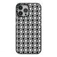 Check Flower iPhone 13 Pro Max Black Impact Case on Silver phone