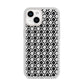 Check Flower iPhone 14 Glitter Tough Case Starlight