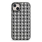 Check Flower iPhone 14 Plus Black Impact Case on Silver phone