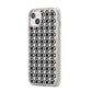 Check Flower iPhone 14 Plus Glitter Tough Case Starlight Angled Image