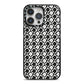 Check Flower iPhone 14 Pro Max Black Impact Case on Silver phone