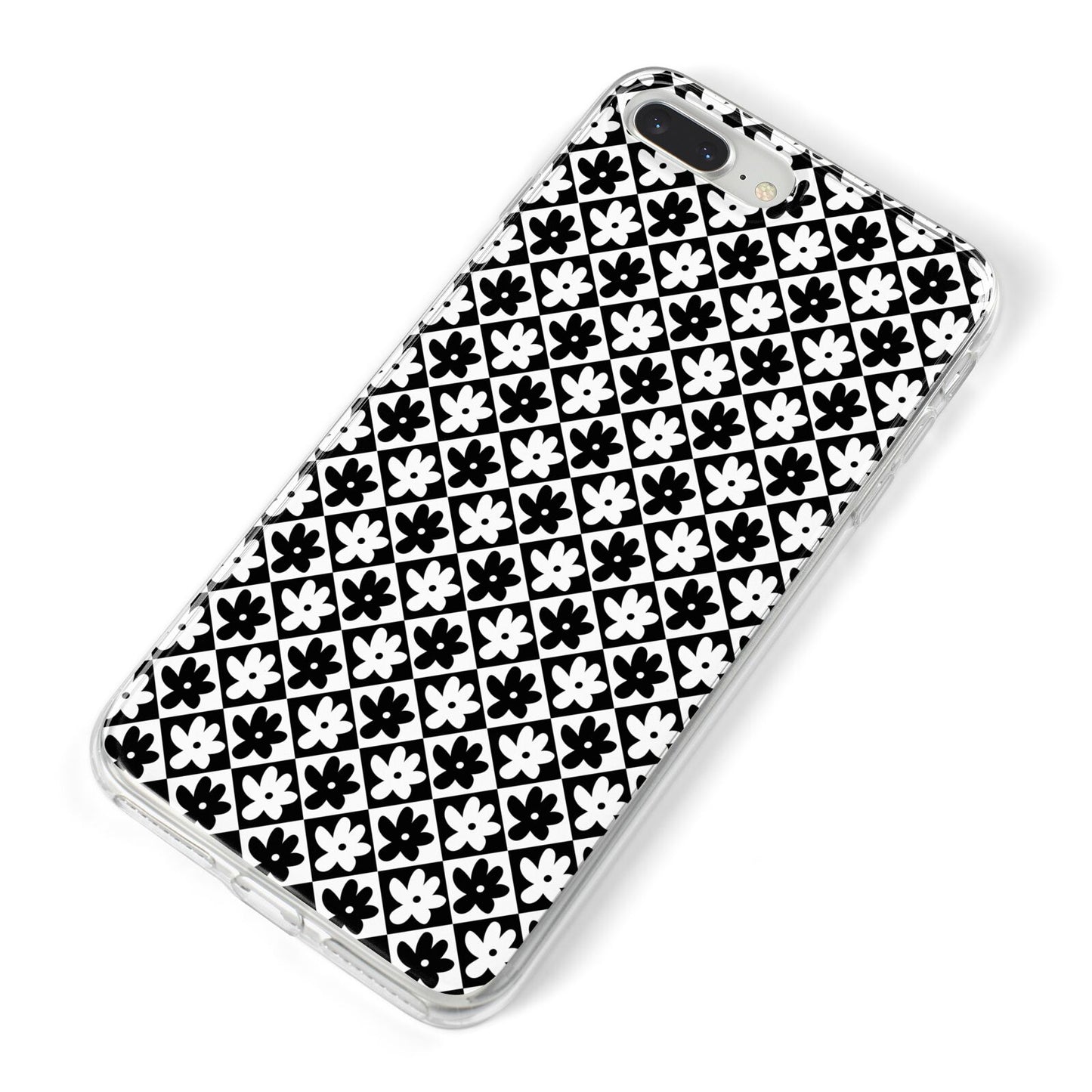 Check Flower iPhone 8 Plus Bumper Case on Silver iPhone Alternative Image