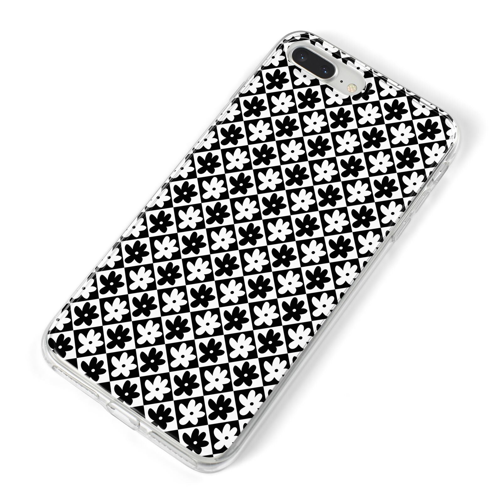 Check Flower iPhone 8 Plus Bumper Case on Silver iPhone Alternative Image