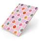 Checked flowers Apple iPad Case on Gold iPad Side View