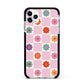 Checked flowers Apple iPhone 11 Pro Max in Silver with Black Impact Case