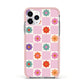 Checked flowers Apple iPhone 11 Pro in Silver with Pink Impact Case