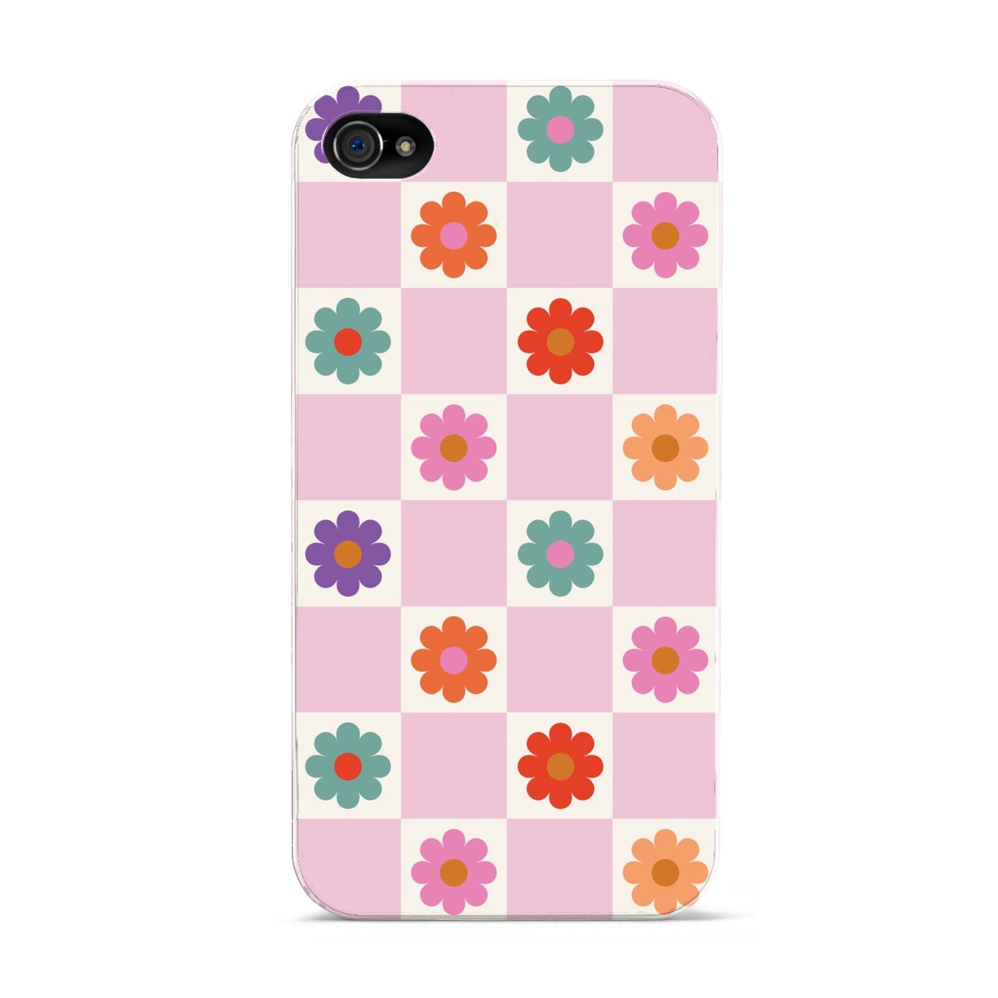 Checked flowers Apple iPhone 4s Case