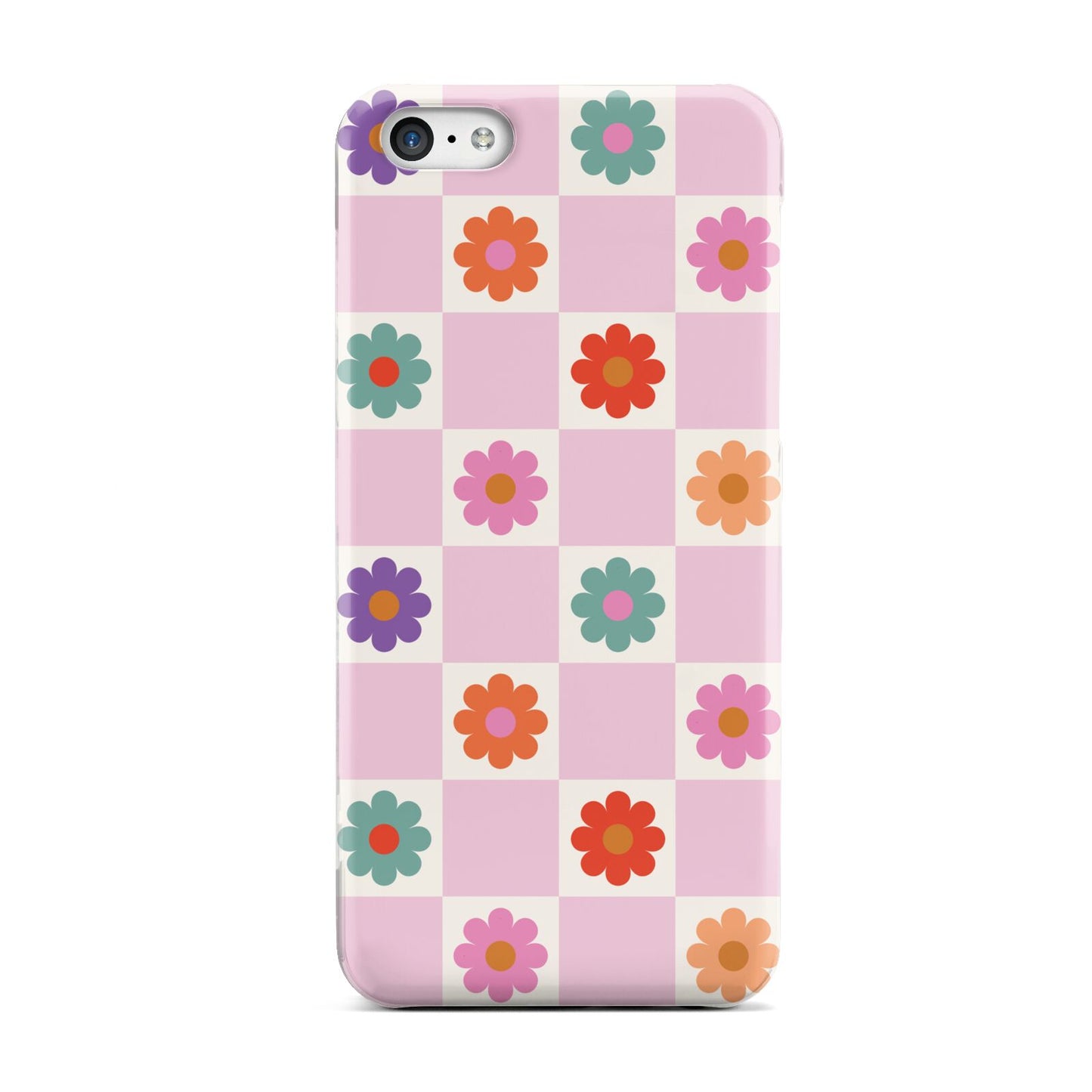 Checked flowers Apple iPhone 5c Case