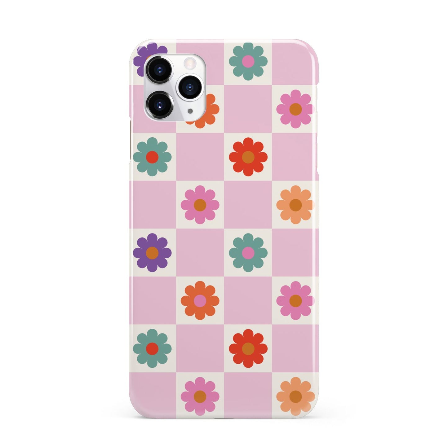 Checked flowers iPhone 11 Pro Max 3D Snap Case
