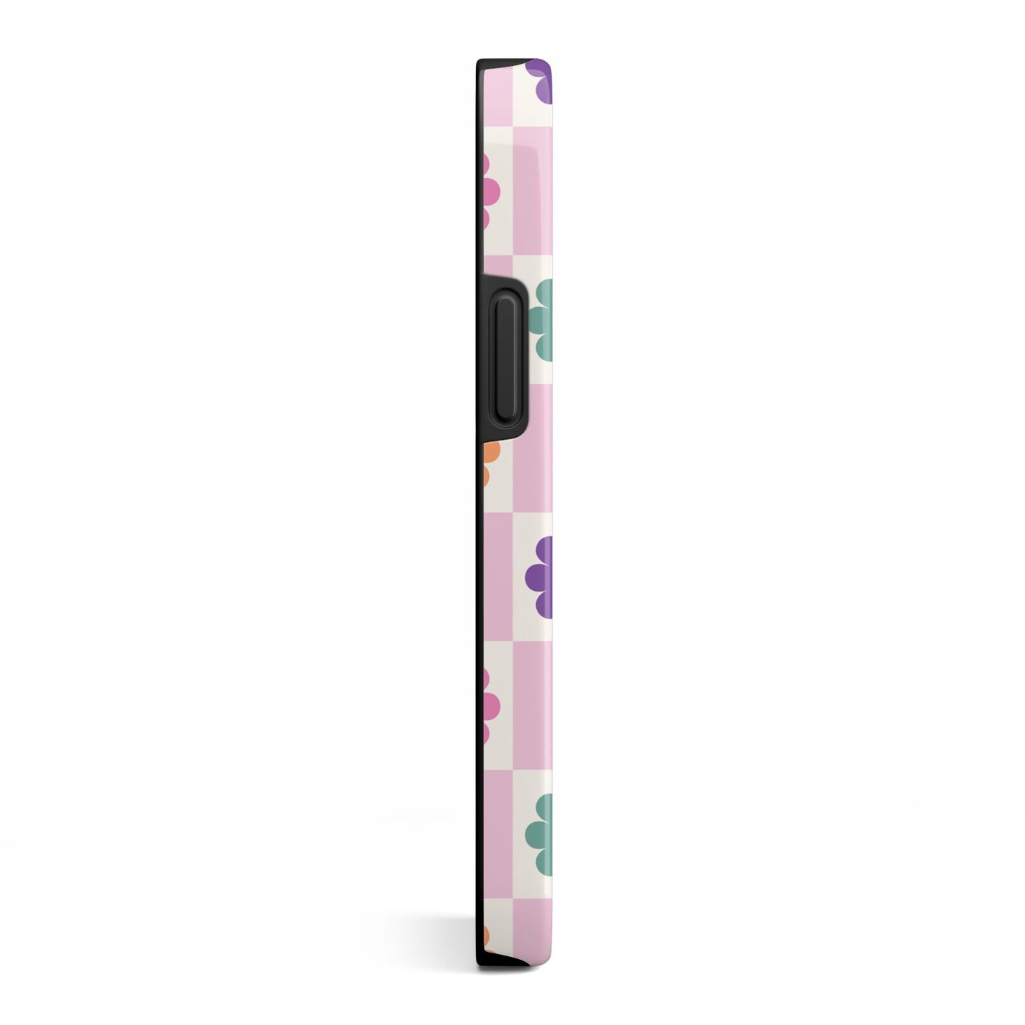 Checked flowers iPhone 13 Mini Side Image 3D Tough Case