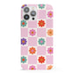 Checked flowers iPhone 13 Pro Max Full Wrap 3D Snap Case