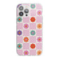 Checked flowers iPhone 13 Pro Max TPU Impact Case with White Edges