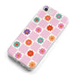 Checked flowers iPhone 8 Bumper Case on Silver iPhone Alternative Image