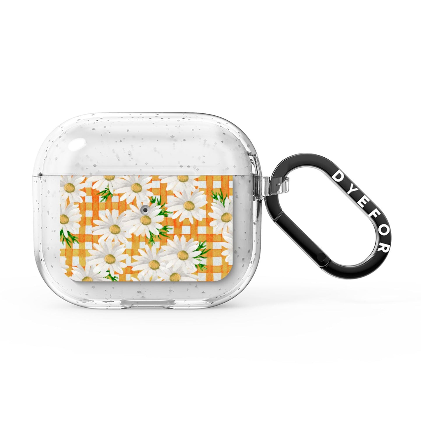 Checkered Daisy AirPods Glitter Case 3rd Gen