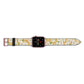 Checkered Daisy Apple Watch Strap Landscape Image Rose Gold Hardware