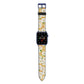 Checkered Daisy Apple Watch Strap with Blue Hardware