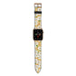 Checkered Daisy Apple Watch Strap with Gold Hardware