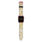 Checkered Daisy Apple Watch Strap with Red Hardware