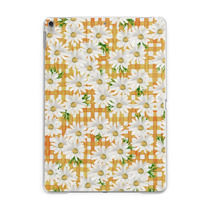 Checkered Daisy Apple iPad Silver Case