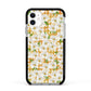 Checkered Daisy Apple iPhone 11 in White with Black Impact Case