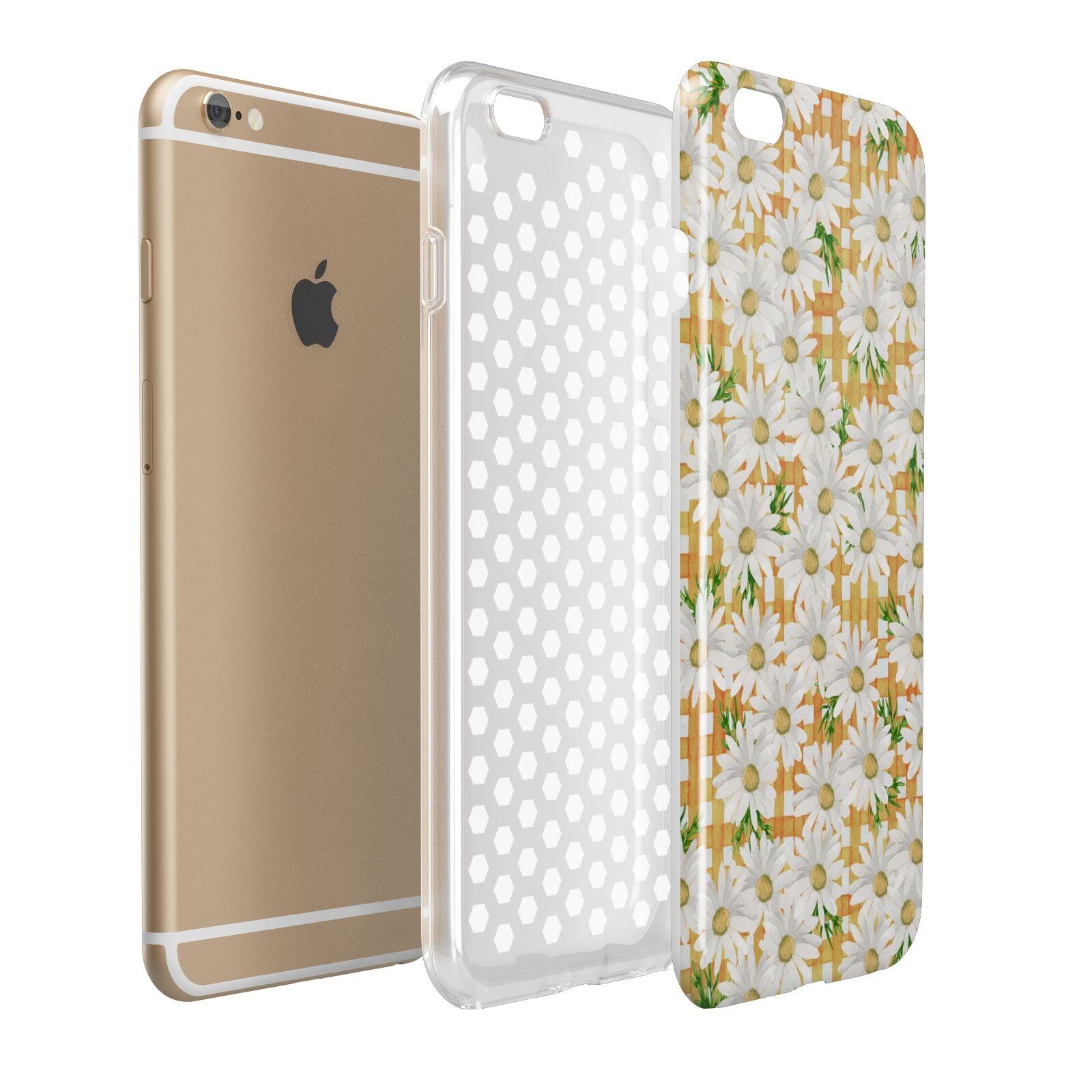 Checkered Daisy Apple iPhone 6 Plus 3D Tough Case Expand Detail Image