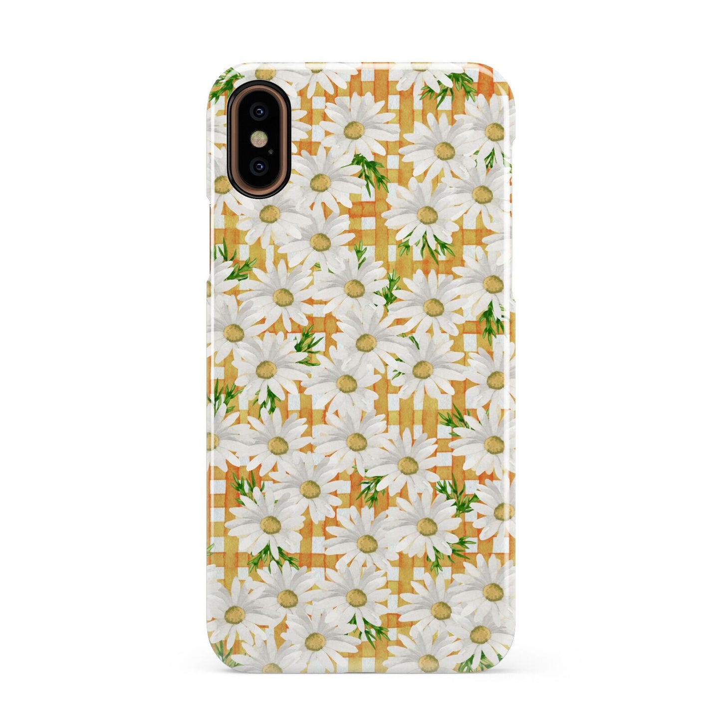 Checkered Daisy Apple iPhone XS 3D Snap Case