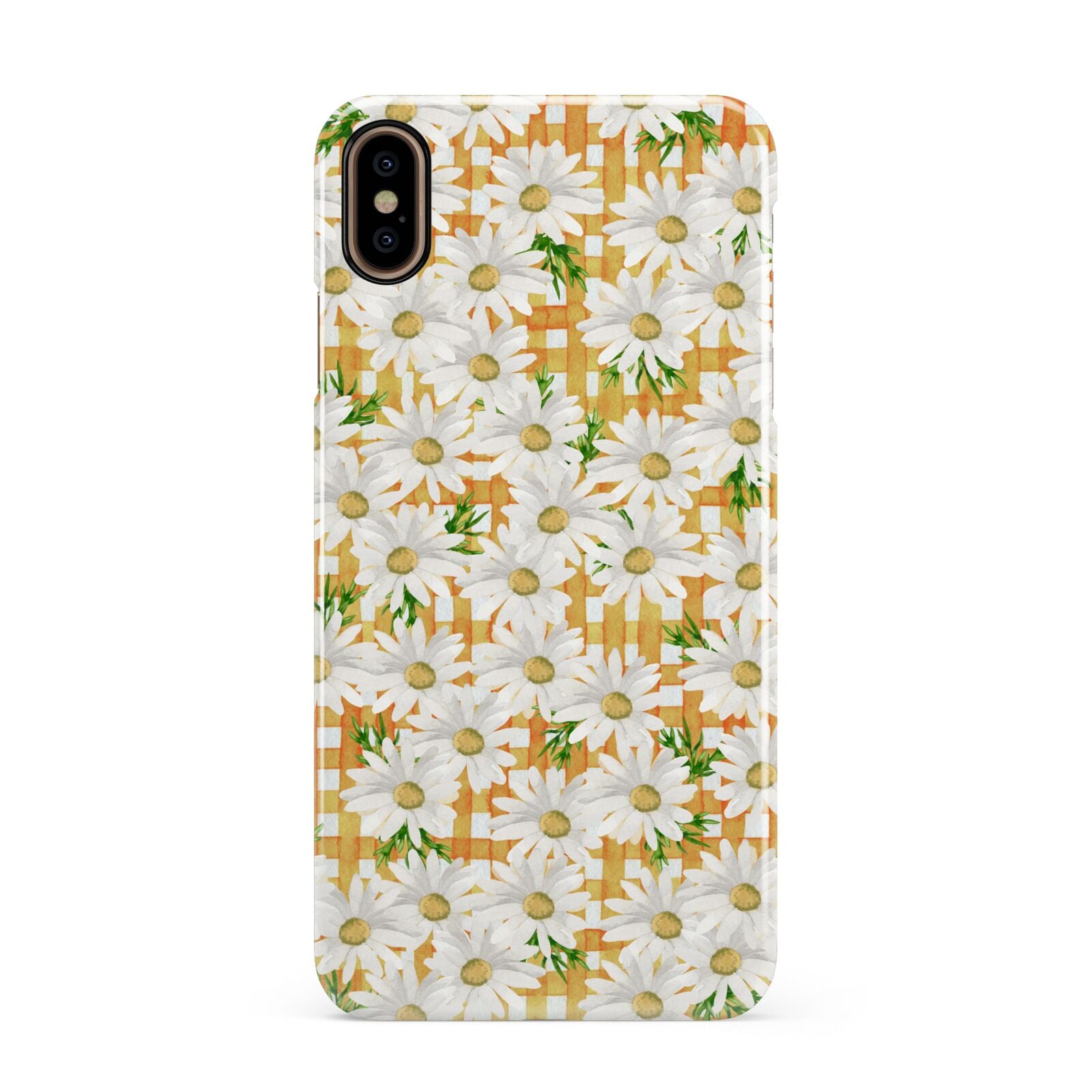 Checkered Daisy Apple iPhone Xs Max 3D Snap Case