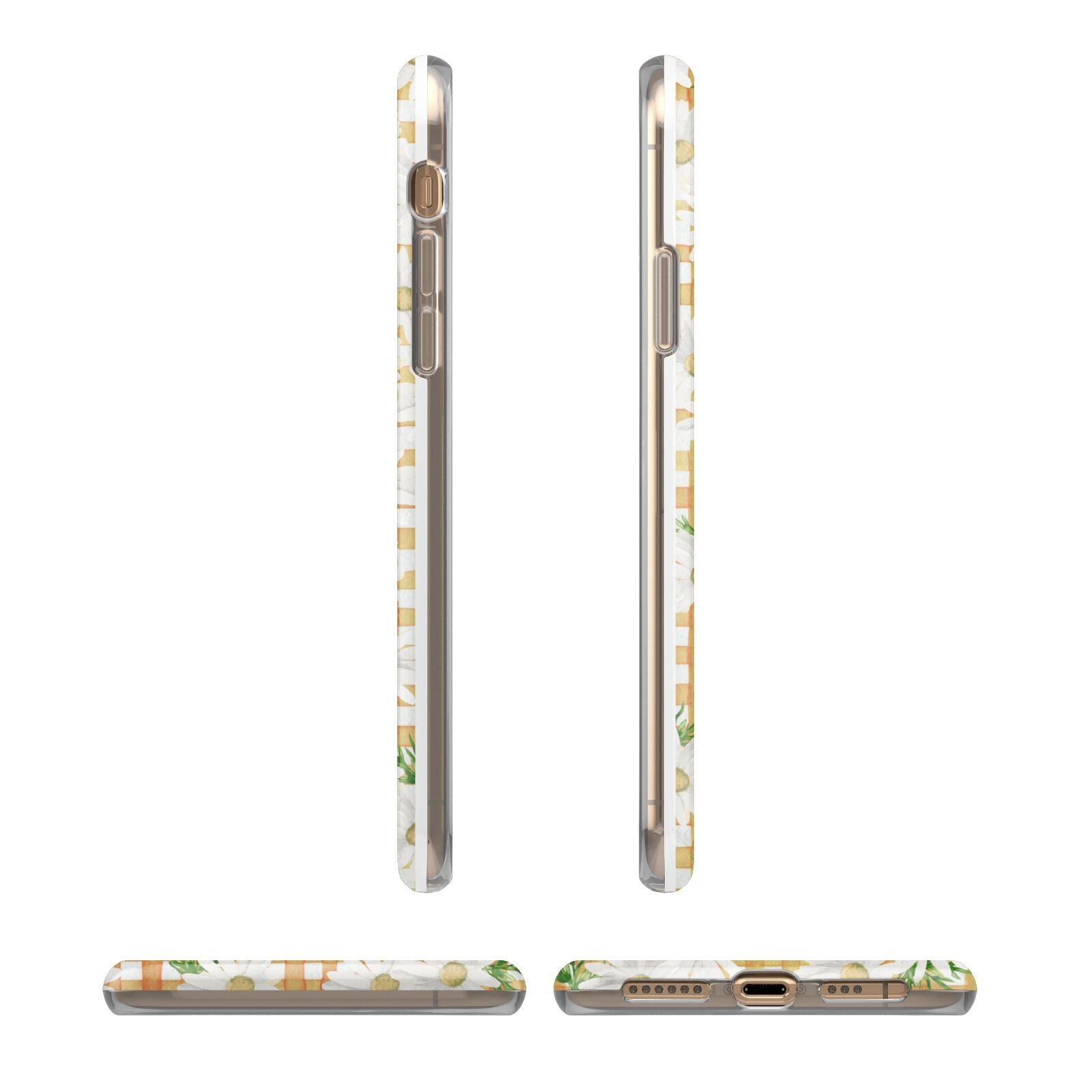 Checkered Daisy iPhone 11 3D Tough Case Angle Images