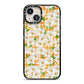 Checkered Daisy iPhone 13 Black Impact Case on Silver phone
