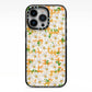 Checkered Daisy iPhone 13 Pro Black Impact Case on Silver phone